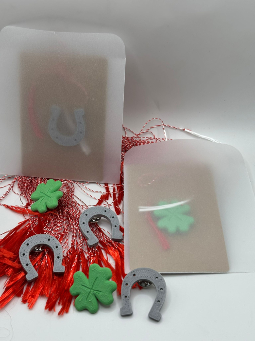 Mărțișor Noroc Printat 3D – Potcoavă sau Trifoi | 1 Martie [4]