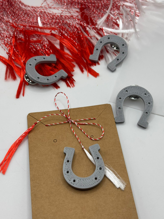 Mărțișor Noroc Printat 3D – Potcoavă sau Trifoi | 1 Martie [3]