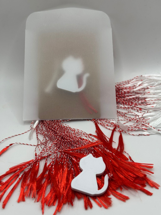 Mărțișor Pisică Printat 3D – Broșă 1 Martie (4 Culori) [3]