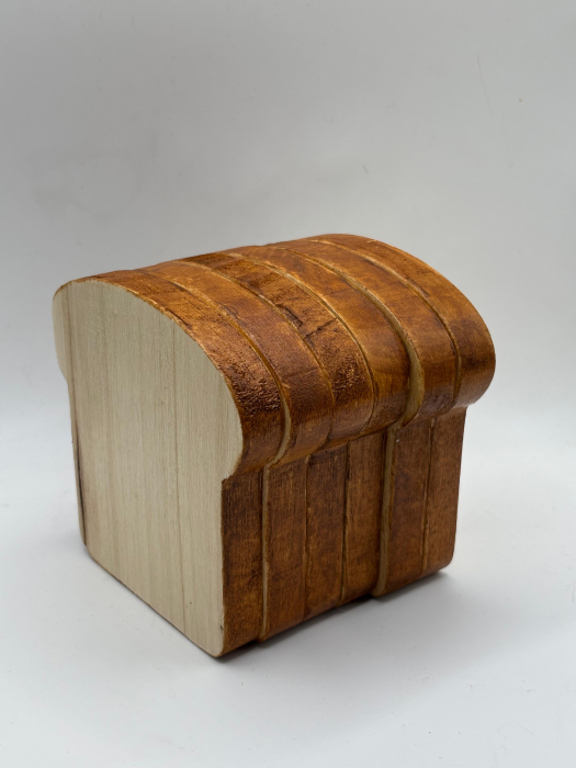 Set 6 Coastere din Lemn Masiv de Fag – Felii de Pâine cu Suport [3]