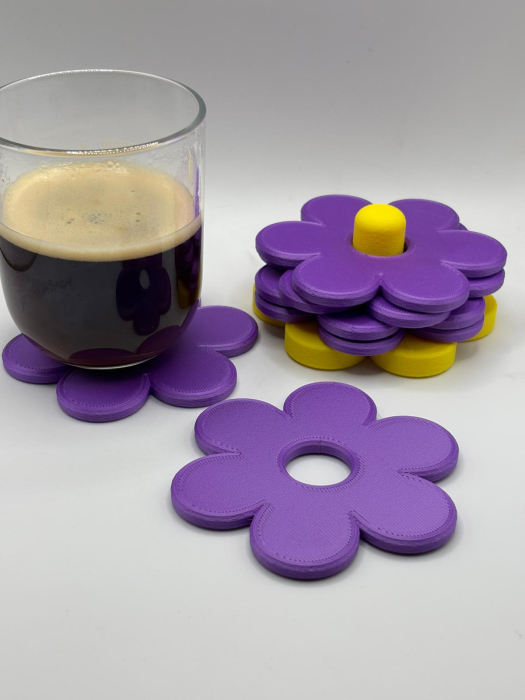 Set 6 suporturi pentru pahare si cani - Floare [5]