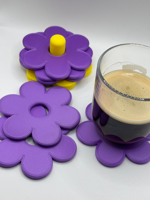 Set 6 suporturi pentru pahare si cani - Floare [4]