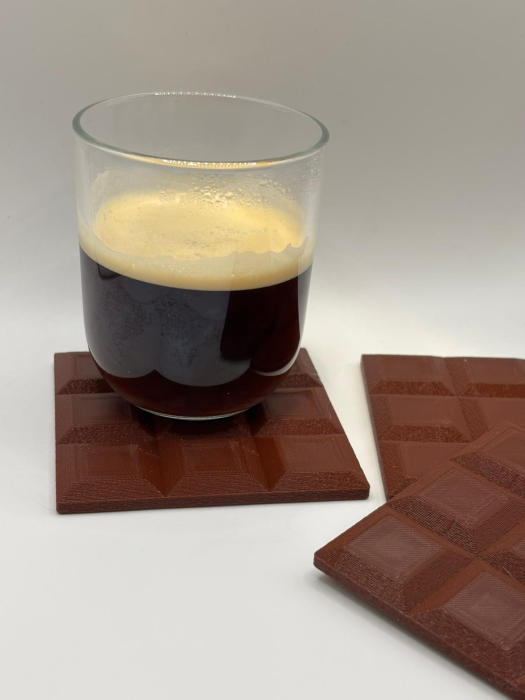 Coaster printat 3D – ciocolată | suport cană 9x9 cm [3]