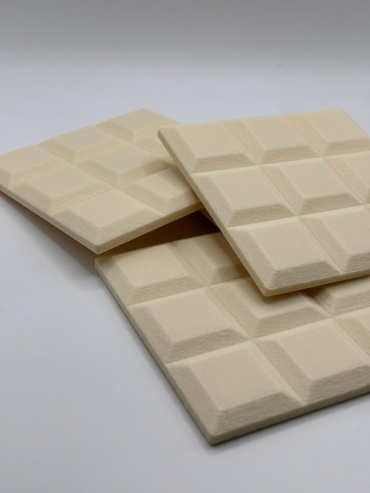 Coaster printat 3D – ciocolată albă | suport cană 9x9 cm [2]