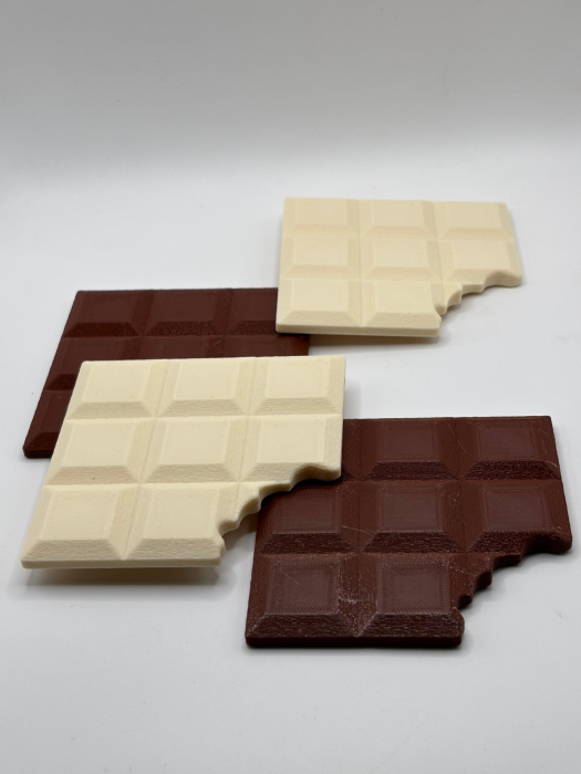 Coaster ciocolată mușcată printat 3D – suport cană 9x9 cm [3]