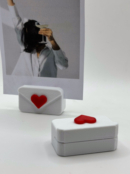 Suport poză printat 3D – Scrisoare cu inimioară | Decor masă [2]