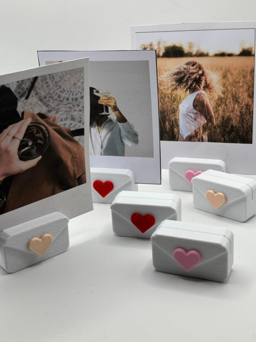 Suport poză printat 3D – Scrisoare cu inimioară | Decor masă [4]