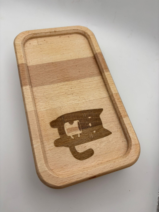 Tăviță din lemn masiv de fag – personalizabilă prin gravare [3]