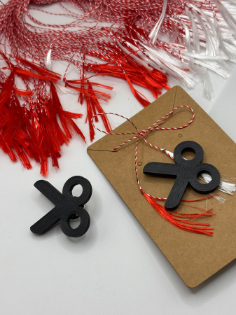 Mărtișor - Mărțișor Foarfecă Printat 3D – Broșă Originală 1 Martie