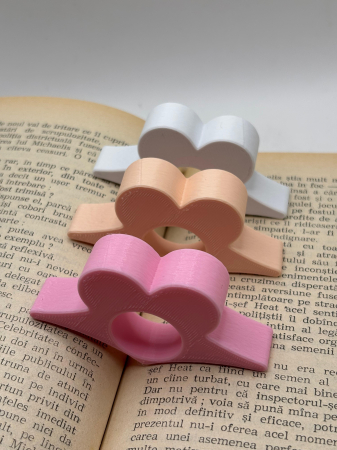 Produse sezoniere - Suport pagini carte inimioară printat 3D