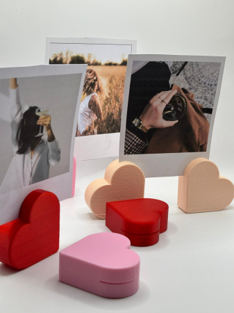 Produse sezoniere - Suport poze inimă printat 3D – decor mobilier