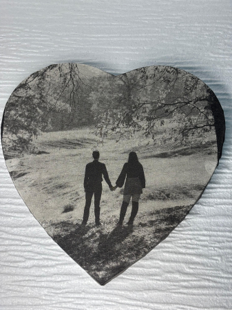 Produse sezoniere - Tablou canvas personalizat – gravură laser foto alb-negru