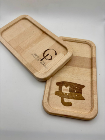 Accesorii casa - Tăviță din lemn masiv de fag – personalizabilă prin gravare