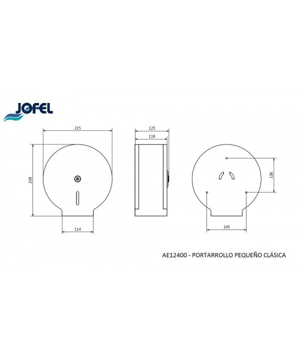 Dispenser hartie igienica din gama Classic pentru Role de Hartie Igienica Jumbo, Jofel [2]