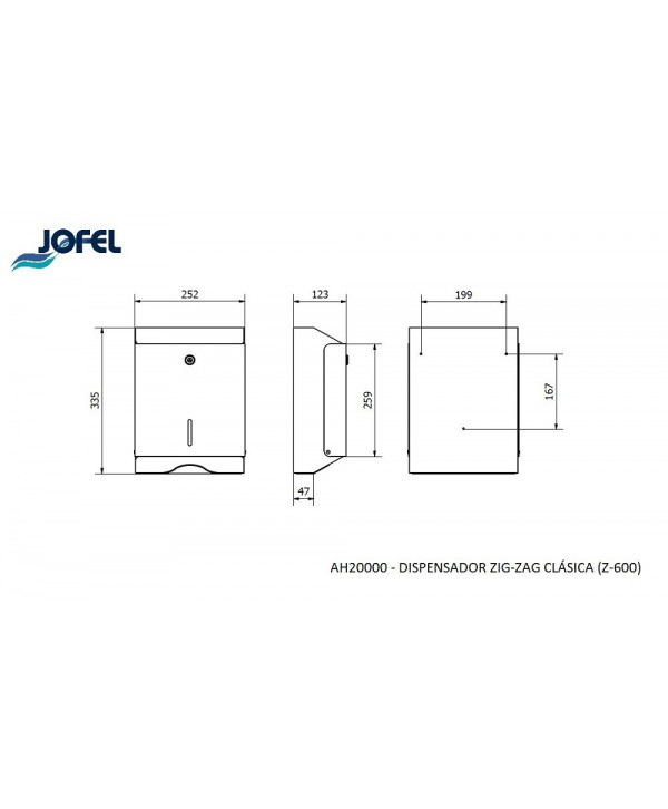 Dispenser Prosoape Hartie Pliate din Otel Zincat, Jofel [3]