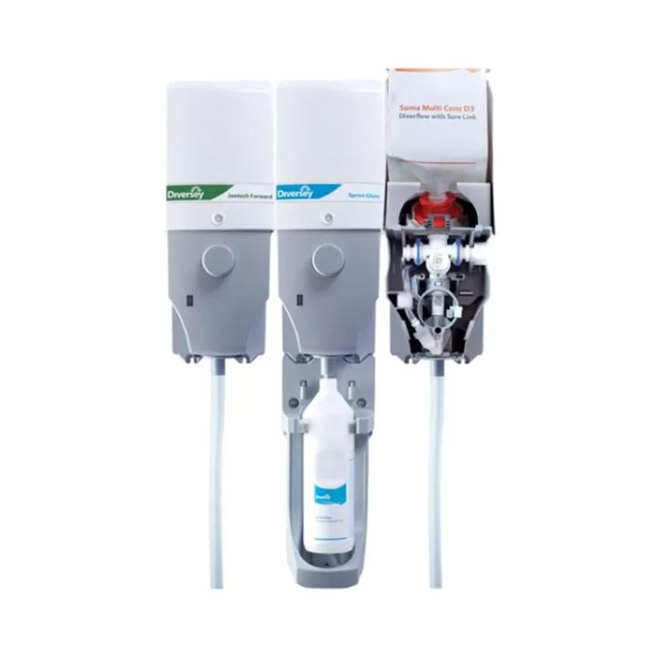 Diversey, DQFM High-Flow R-Gap BSP – Sistem dozare cu legare la apa pt. detergent la punga de 1,5l [2]