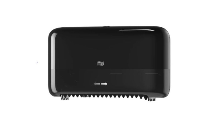 Dozator de hÃ¢rtie igienicÄƒ rolÄƒ medie, Tork, fÄƒrÄƒ tub, negru [2]
