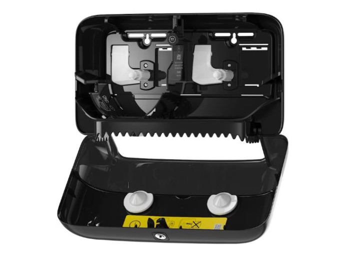 Dozator de hÃ¢rtie igienicÄƒ rolÄƒ medie, Tork, fÄƒrÄƒ tub, negru [3]