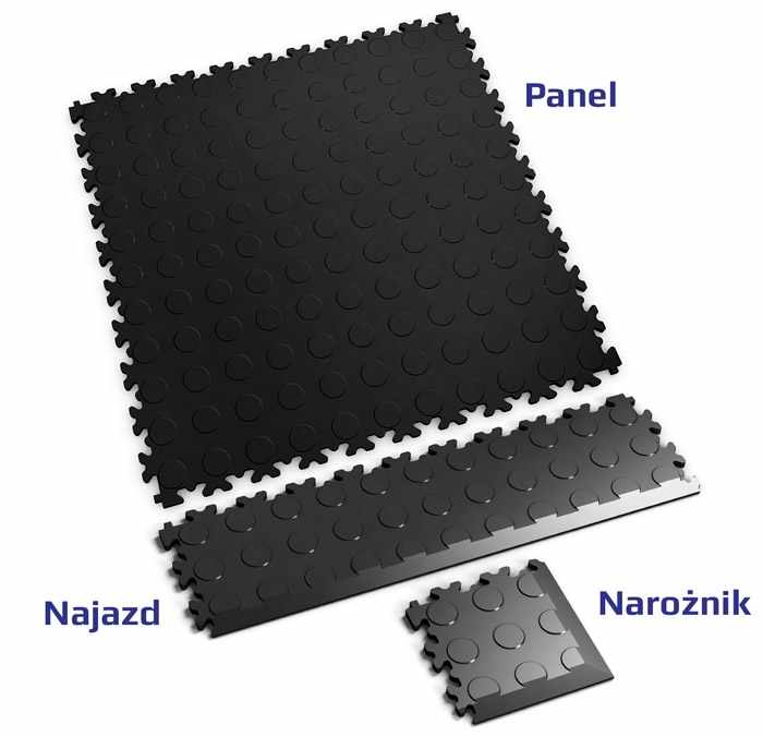 Fortelock, Pardoseala industriala din PVC pentru zone cu trafic intens si tonaj ridicat, model Coin Industry, 510x510x7mm [2]