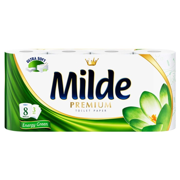 Hartie Igienica Milde Premium Energy Green, 3 Straturi, 8 Role, Parfumata [1]