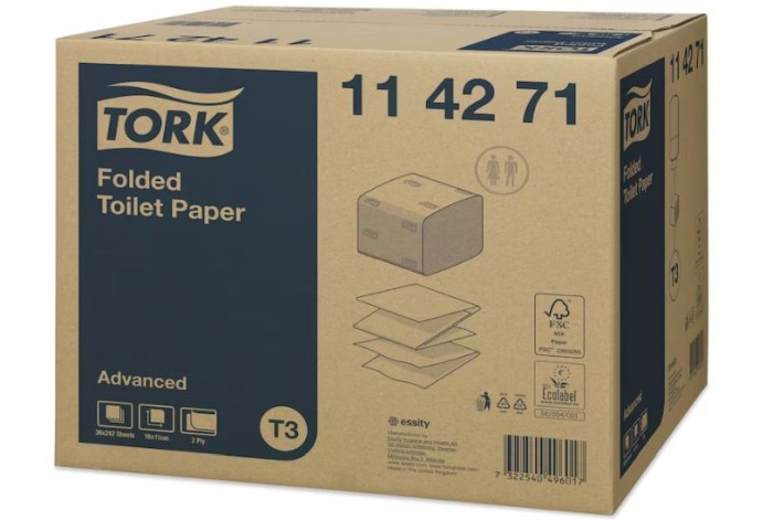 Hartie igienicÄƒ pliatÄƒ, 2 straturi, Tork Advanced [2]
