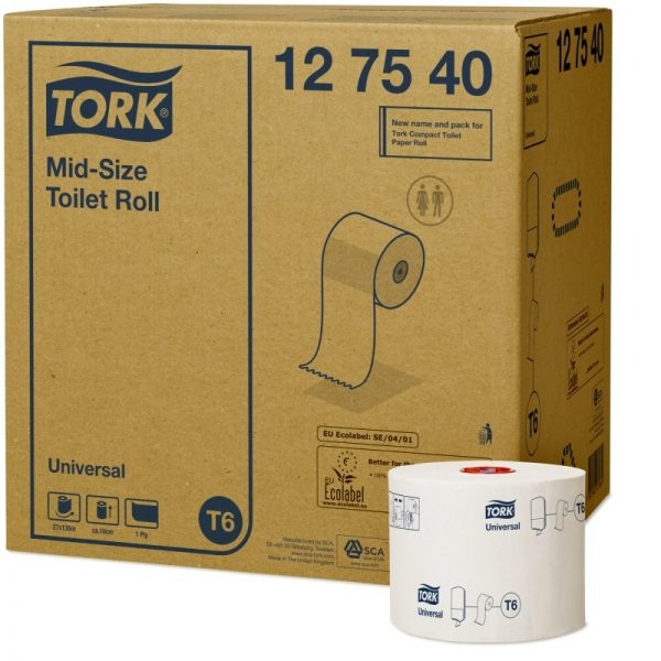 Hartie igienica Tork universal, mini jumbo, 135m, 1 strat [3]