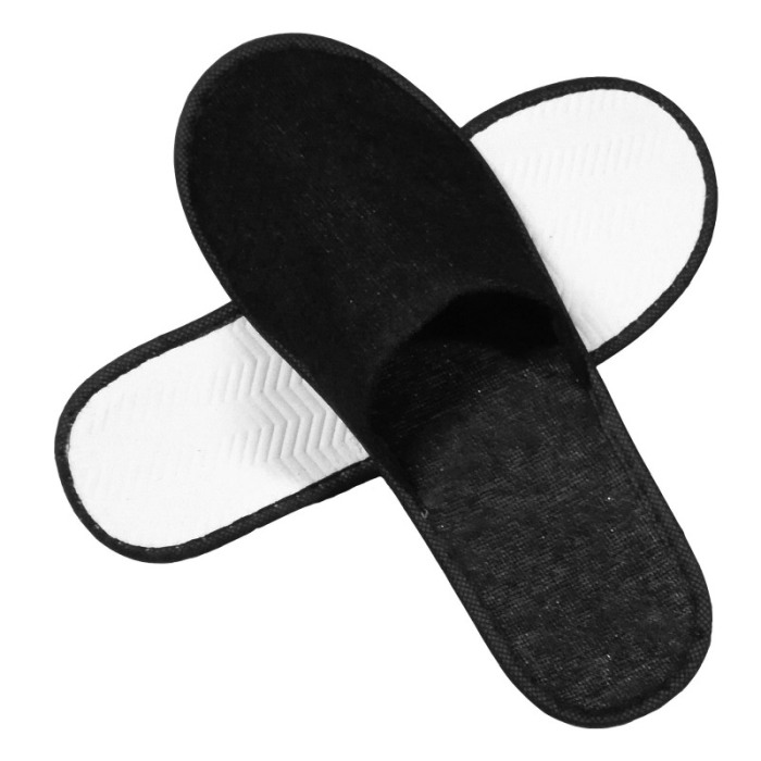Papuci inchisi in fata din frotir negru,3mm [2]