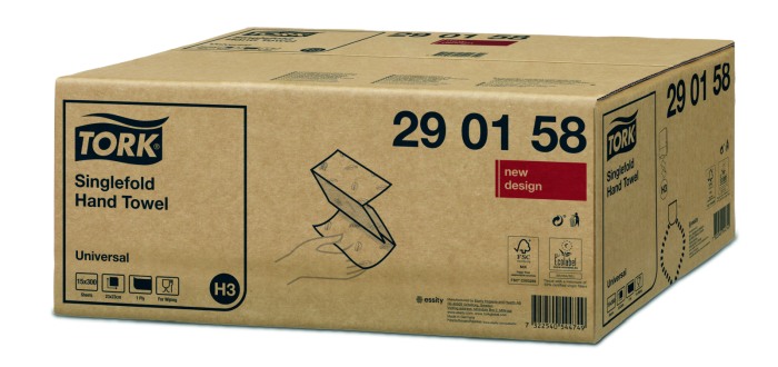 Prosoape pliate albe,pentru maini, Tork Singlefold, 1 strat [3]