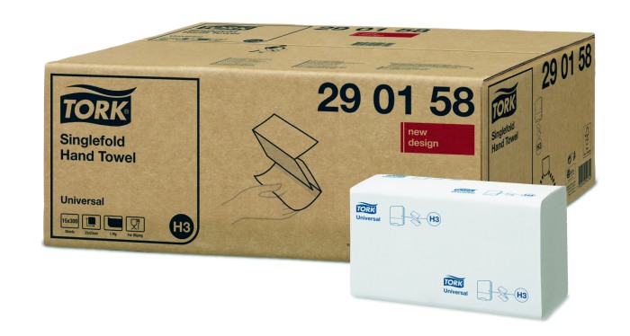 Prosoape pliate albe,pentru maini, Tork Singlefold, 1 strat [2]