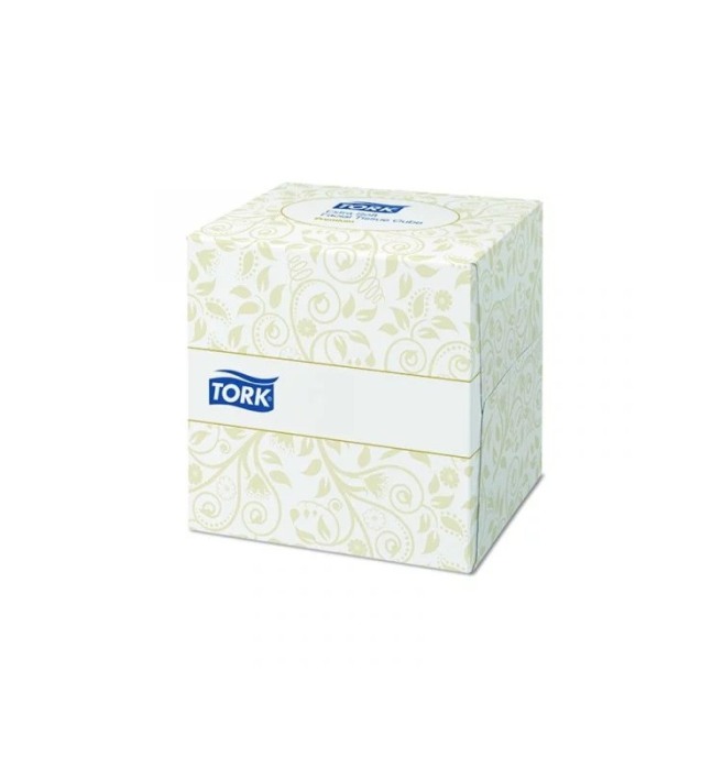 Servetele Faciale, 2 straturi, Tork Cube Premium Extra Delicat, 100 buc. [3]