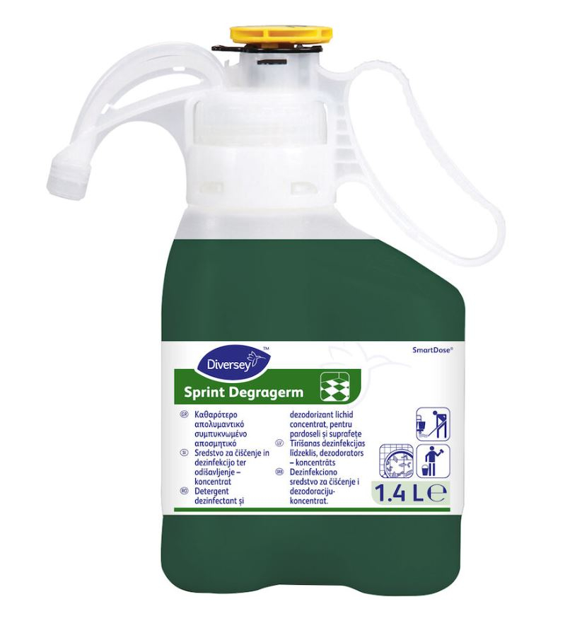 TASKI Sprint Degragerm - Detergent dezinfectant dezodorizant pentru suprafețe dure și pardoseli - concentrat 1.4L [1]