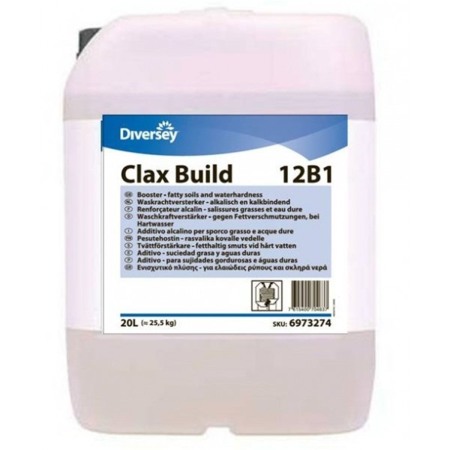 Aditiv alcalin complexant pentru spalarea tesaturilor in apa cu duritate medie Clax Build 20L