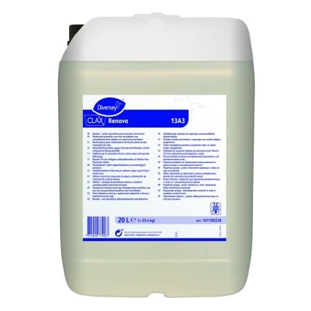 Detergenti profesionali - Aditiv dedurizant si deferizant pentru indepartarea petelor de cosmetice si uleiurilor de protectie solara Clax Renova 13A3 20L