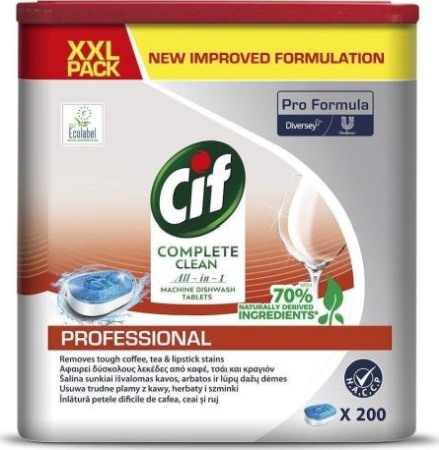 Detergenti profesionali - Cif Pro All in One 200 Tablete pentru masina de spalat vase