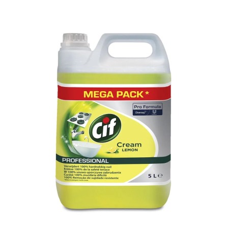 Detergenti profesionali - Cif Pro Formula Crema De Curatat Non-Abraziva Lemon 5L - Cremă De Curățat cu microparticule naturale