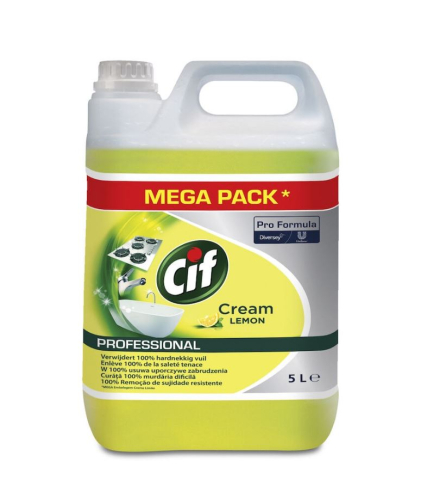 Cif Professional Cremă De Curățat Non-Abrazivă Lemon - Cremă De Curățat cu microparticule naturale 5L [1]