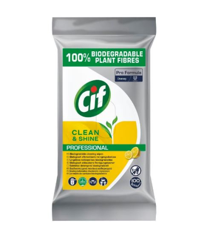 Detergenti bucatarie - Cif Pro Formula Șervețele Umede Universale 100Buc. - Șervețele de curățare multifuncționale biodegradabile