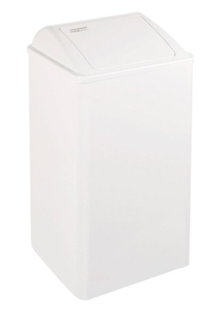 Cosuri de gunoi - Cos de gunoi cu capac  din otel inoxidabil - 65l Alb