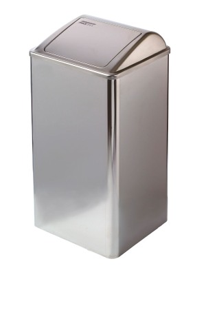 Cosuri de gunoi - Cos de gunoi cu capac batant 65l din inox Lucios