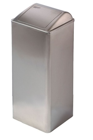 Cosuri de gunoi - Cos de gunoi cu capac batant, 80l din inox Satinat