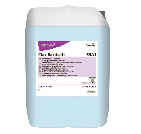 Detergenti profesionali - Dezinfectant/balsam special formulat pentru utilizarea in spalatoriile profesionale si in ariile de sanatate publica Clax Bactisoft 20L
