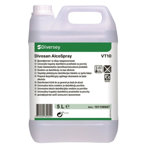 Dezinfectanti suprafete - Divosan AlcoSpray VT10 - Dezinfectant suprafete industria alimentara, 5L