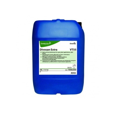 Dezinfectanti de suprafete - DI Divosan Extra VT55 - Dezinfectant lichid concentrat pentru suprafete, pe baza de saruri cuaternare de amoniu 20L