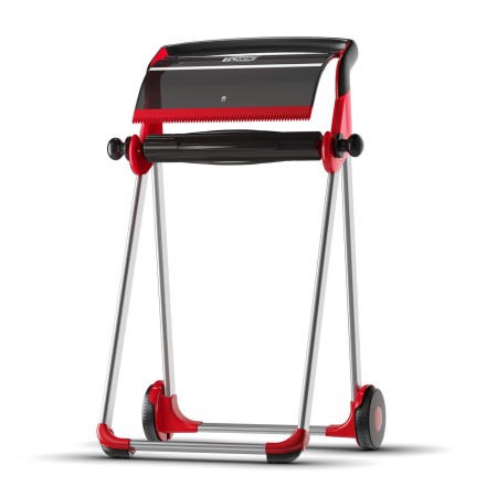 Dispenser mobil rola industriala rosu Tork
