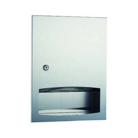 Dispensere prosoape pliate - Dispenser prosoape hartie, incastrat in perete, inox satinat