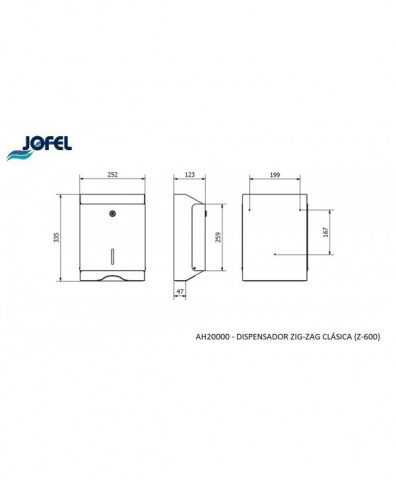 Dispenser Prosoape Hartie Pliate din Otel Zincat, Jofel [2]