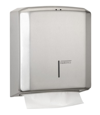 Dispensere prosoape pliate - Dispenser prosoape pliate hartie cu sistem de inchidere cu cheie din inox satinat
