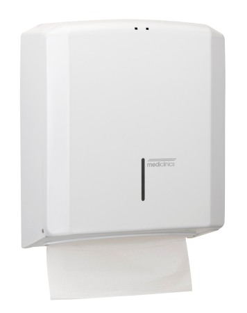 Dispensere prosoape pliate - Dispenser prosoape pliate hartie cu sistem de inchidere cu cheie, din otel alb