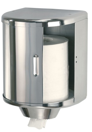 Dispensere rola prosop hartie - Dispenser rulou prosop (rola de hartie pozitionata vertical) din inox lucios