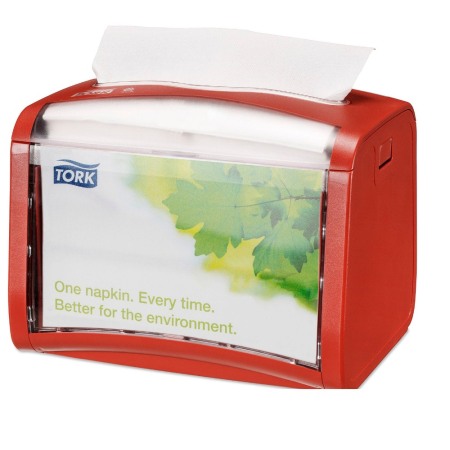 Dispensere servetele masa, servetele faciale - Dispenser servetele de masa Tork, rosu